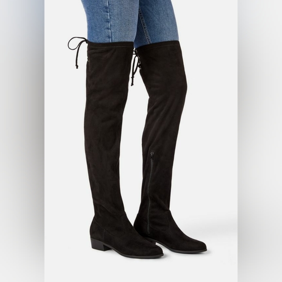 JustFab Over-The-Knee Suede-like Boot - Picture 1 of 15